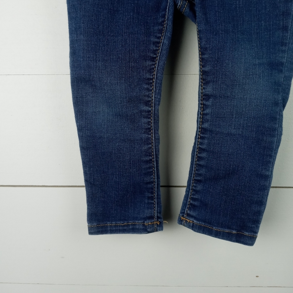 H&M girls size 9-12 mos denim elastic waist skinny jeggings no pockets on side - Picture 3 of 7